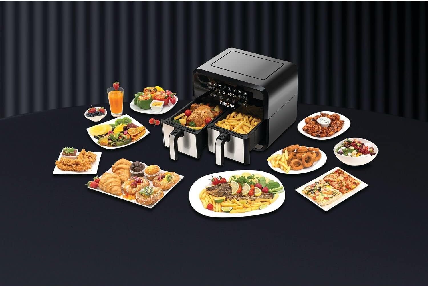 Black & Decker Digital Dual Zone Air Fryer 1700W 4L+4L DZAF1700-B5 3