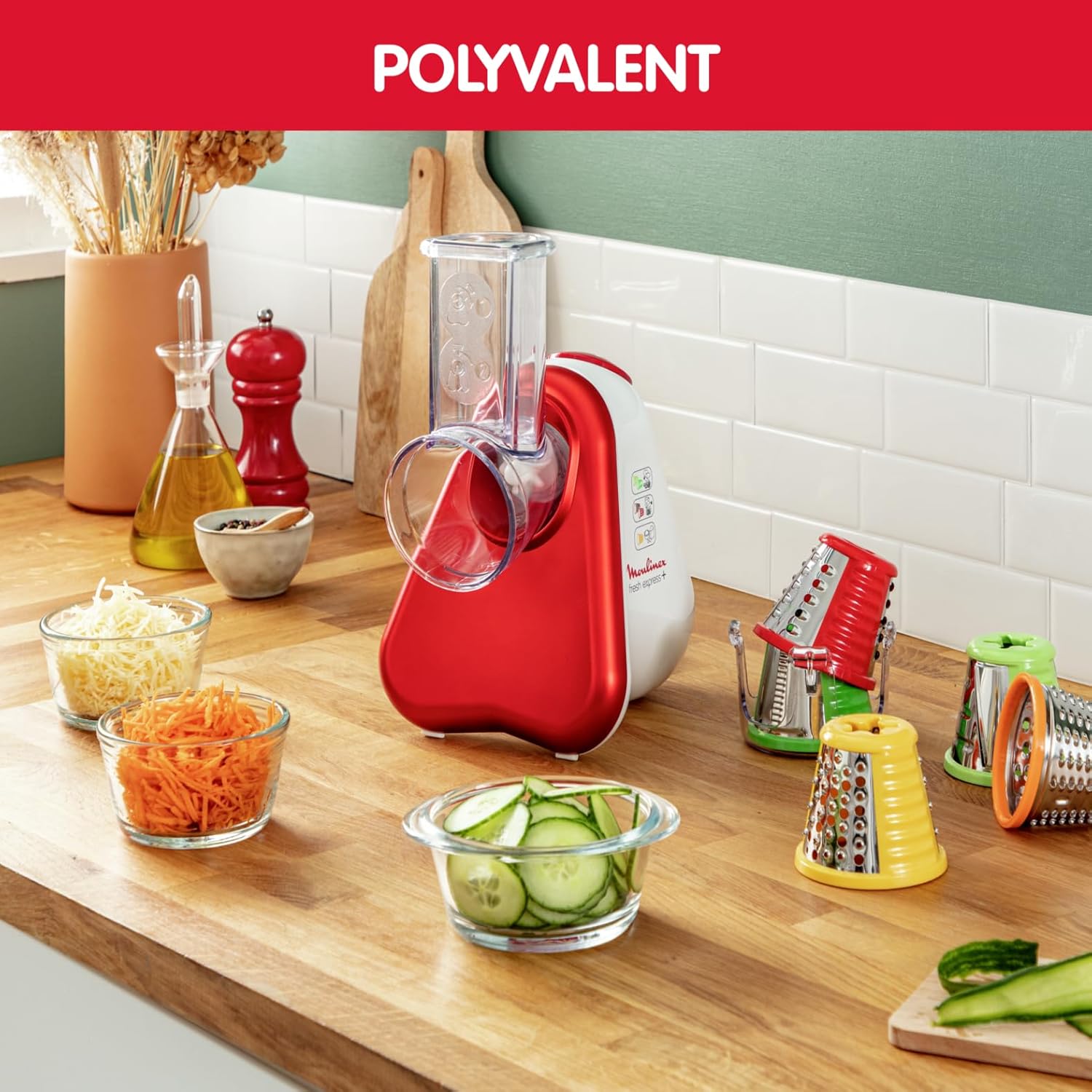 مولينكس فريش إكسبرِس 5 في 1 مفرمة/قطّاعة خضروات by Moulinex - View 2