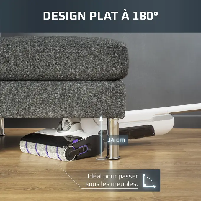 X-Clean 10 Aspirateur laveur sans fil, Longue autonomie, Nettoyage et séchage automatique 6