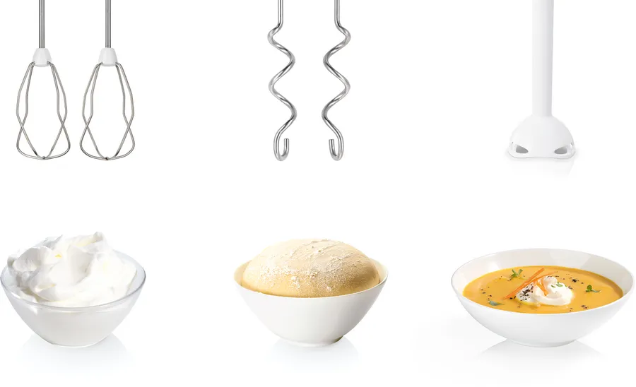 خلاط يدوي ومضرب كهربائي ErgoMixx بقوة 450 واط أبيض 9