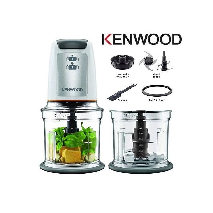 Kenwood Mini Electric Chopper Easy Chop -500W- with 2 x 500 ml Bowls CHP61.200WH