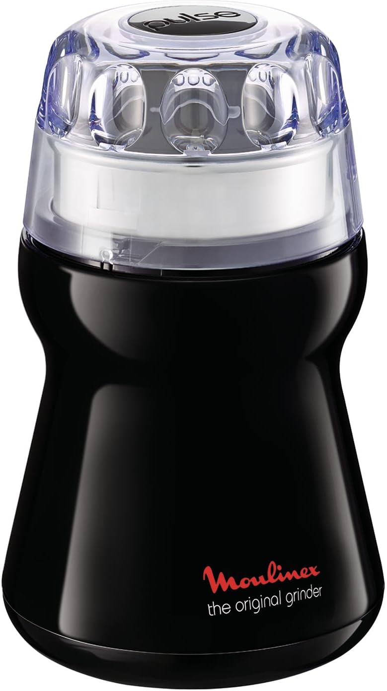 مطحنة القهوة والبهارات الكهربائية موlinex ديلي 180 واط أسود (AR110830) by Moulinex