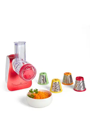 Moulinex DJ764510 Hachoir avec accessoires en acier inoxydable et plastique