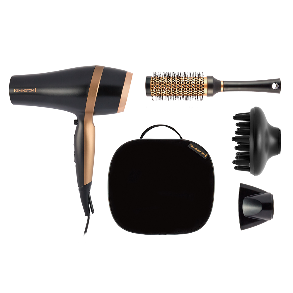 مجموعة هدايا مجفف الشعر ريمنجتون Salon Smooth 2100 واط مع الملحقات by Remington