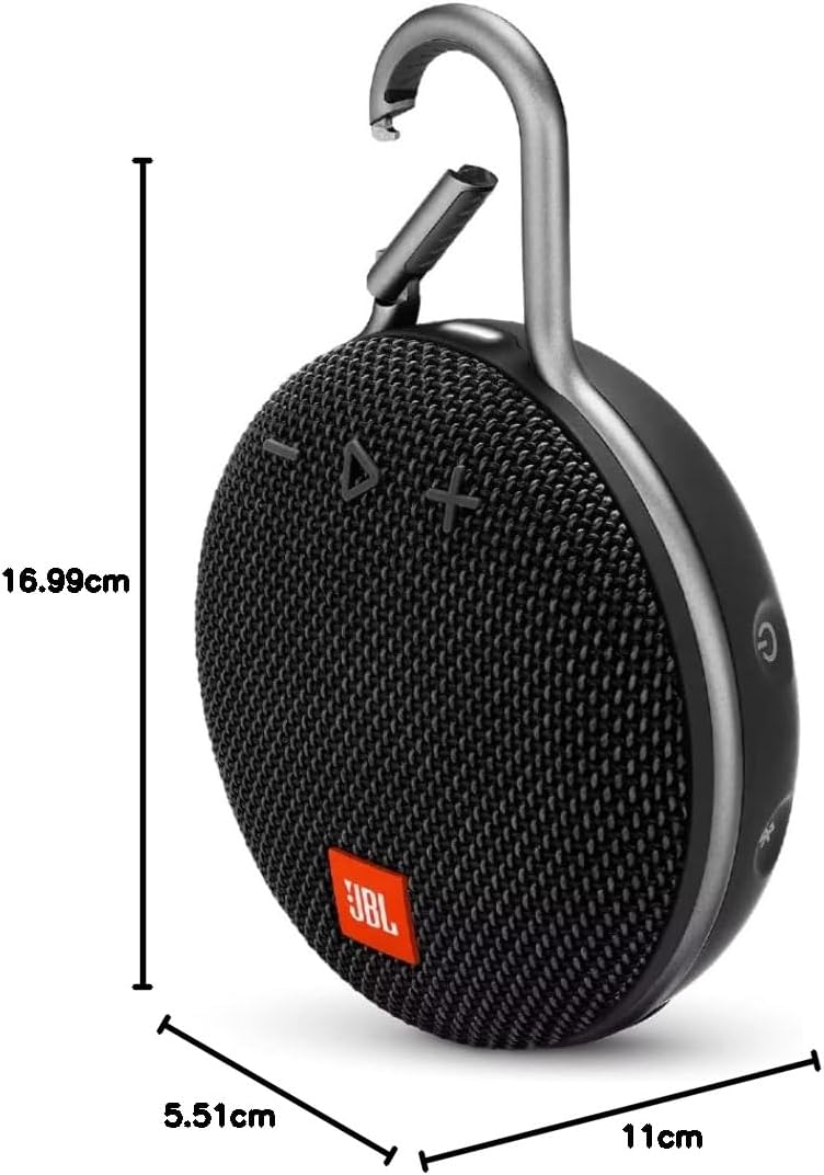 JBL Clip 3 – Portable Bluetooth Speaker with Carabiner – Waterproof IPX7 – 10hrs Battery 5