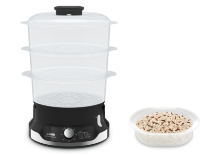 Seb Ultracompact Steam Cooker 9L 3 Bowls 3
