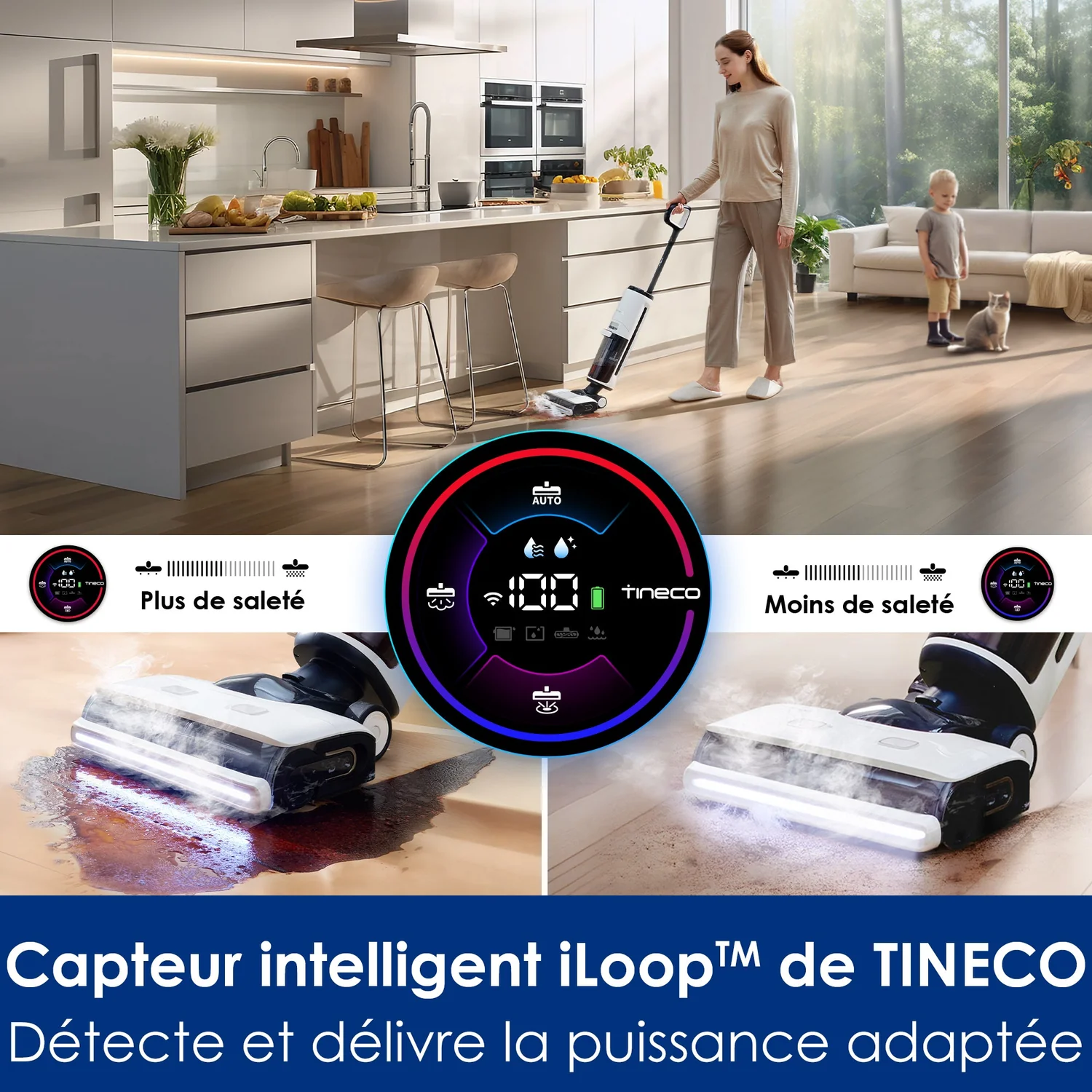 مكنسة بخار لاسلكية Tineco FLOOR ONE S7 3