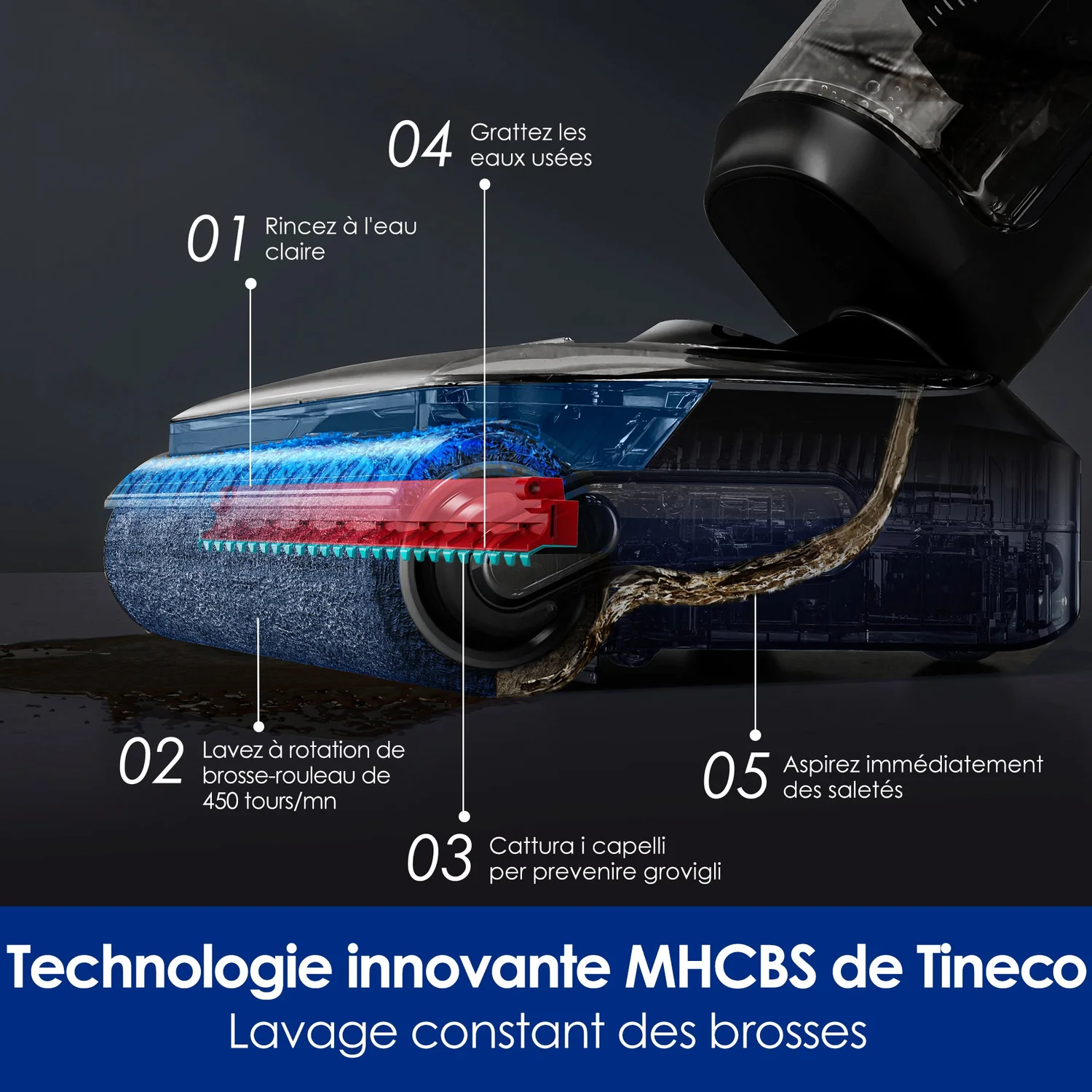 Tineco Floor ONE S7 Stretch Ultra Aspirateur Sec et Humide Sans Fil 4