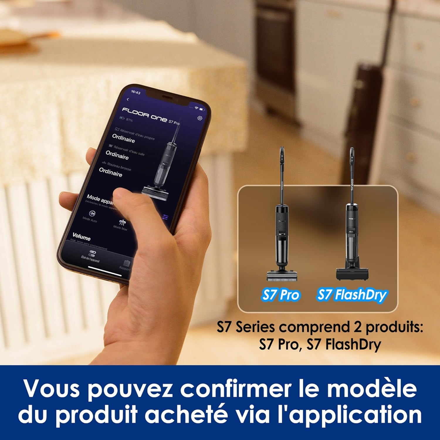 تينيكو FLOOR ONE S7 PRO Series مكنسة وممسحة جافة ورطبة ذكية لاسلكية 6