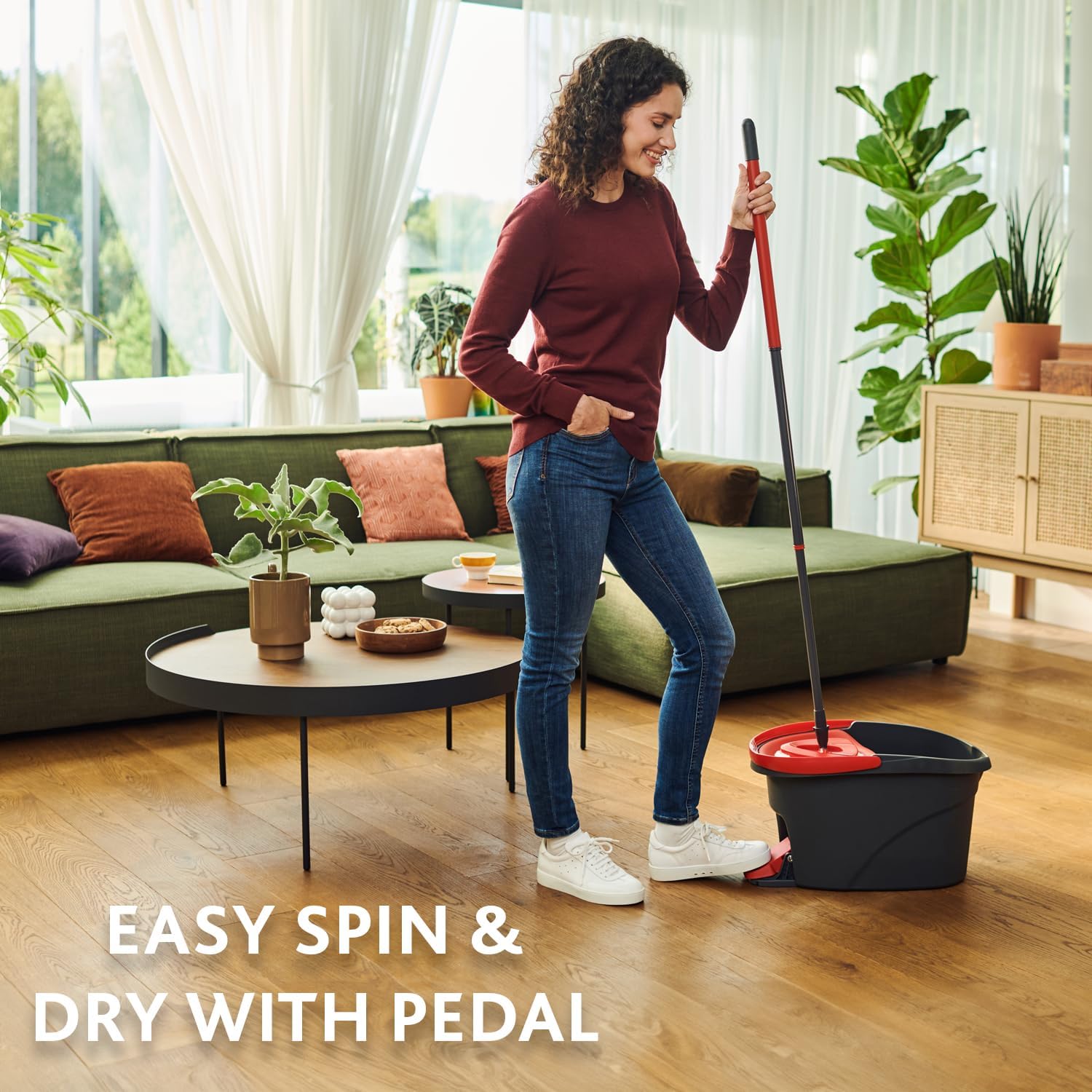 Vileda Easy Wring & Clean Balai Rotatif et Seau avec pédale 3