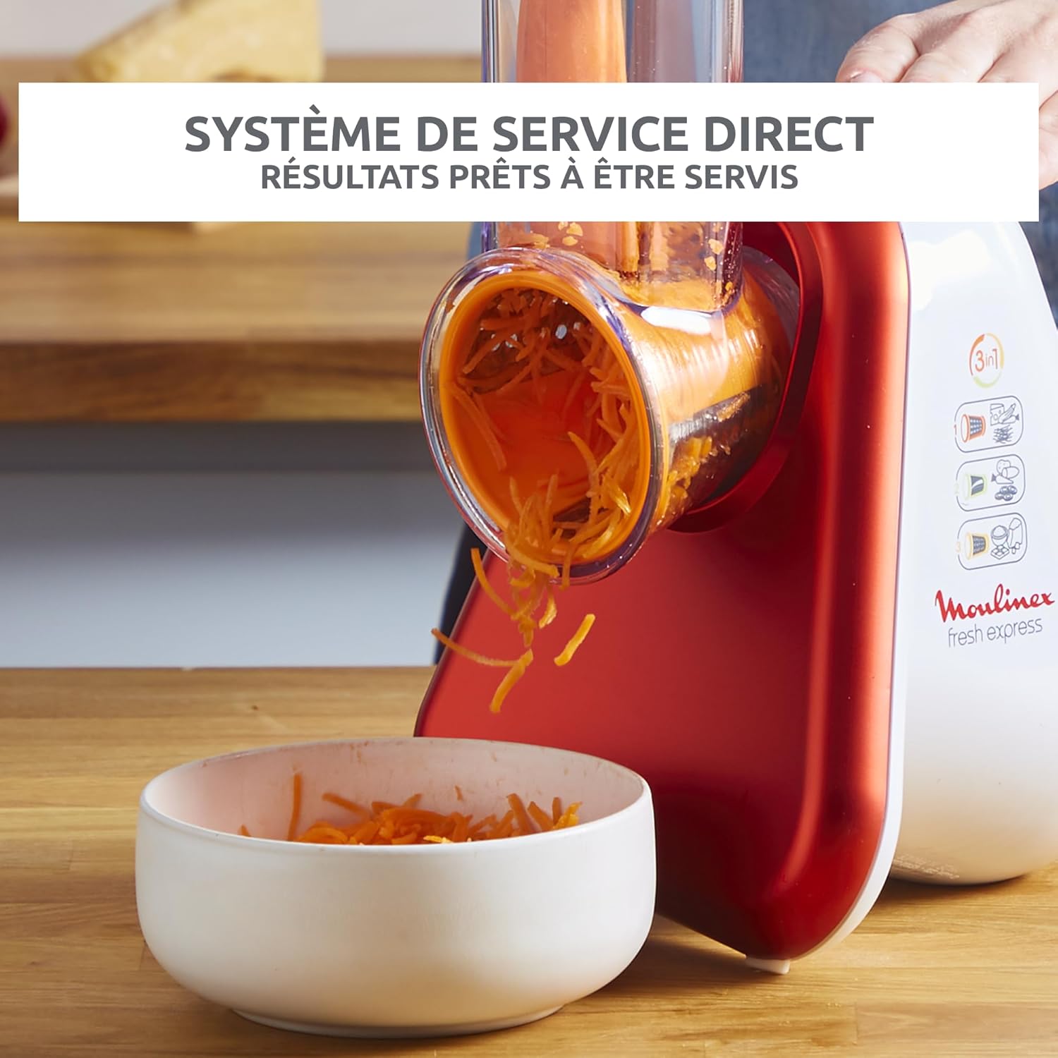 Moulinex Fresh Express Découpe-légumes 5-en-1 5