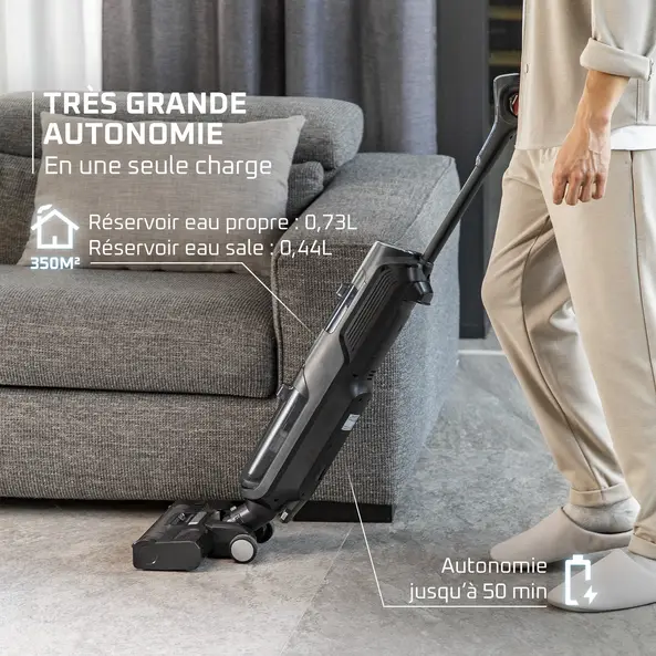 X-Clean 4 Cordless Vacuum Mop, Simultaneous Vacuuming and Washing to Save Time 5