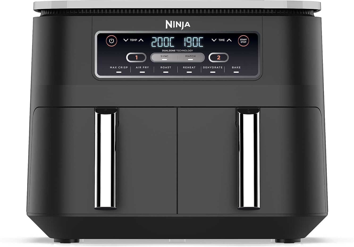 NINJA Foodi Dual Zone Airfryer Digital, 2 Drawers, 7.6L by Ninja