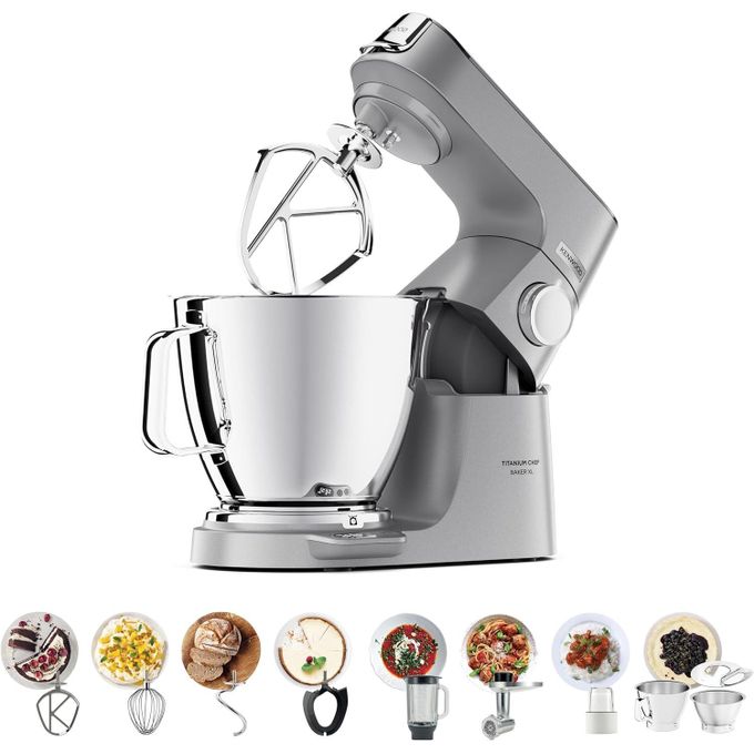 Kenwood Chef Titanium Chef Baker XL Stand Mixer KVL85.344SI Silver by Kenwood