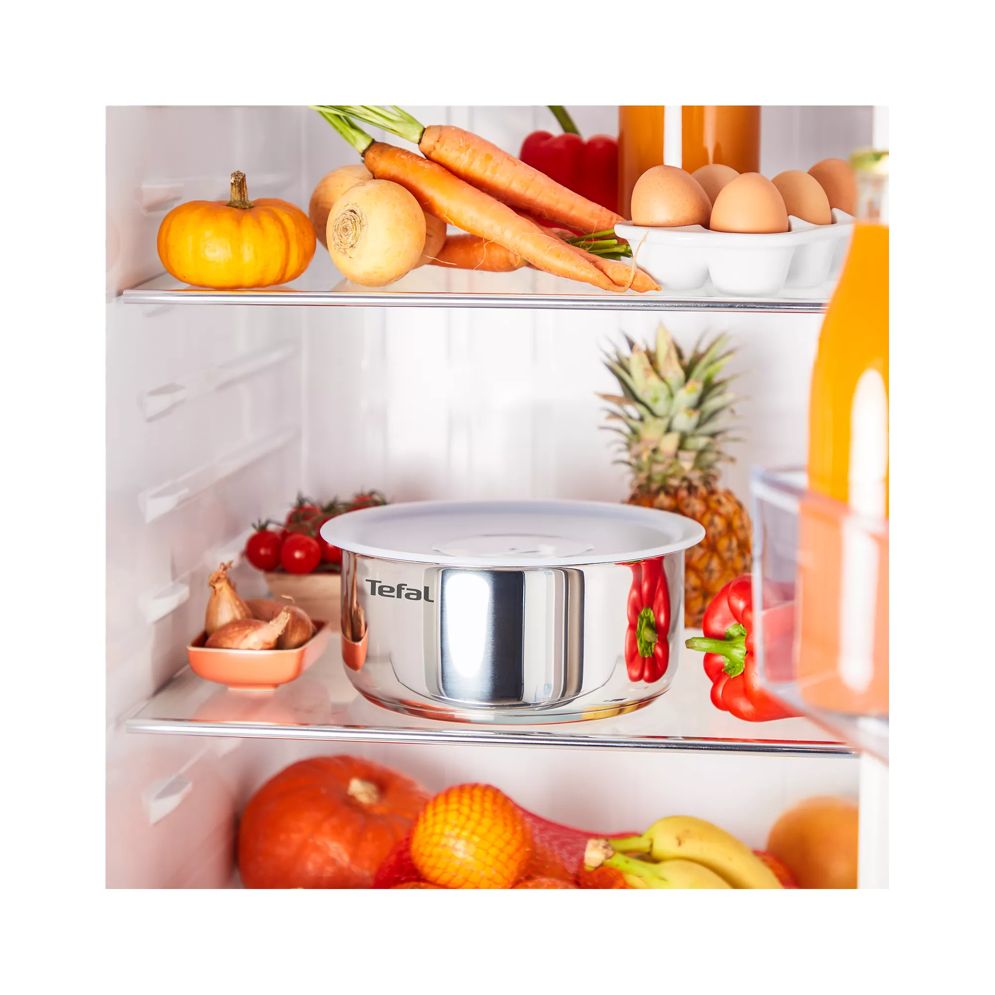 Tefal Ingenio Emotion, 8-piece Cookware Set - Uncoated Stainless Steel 8