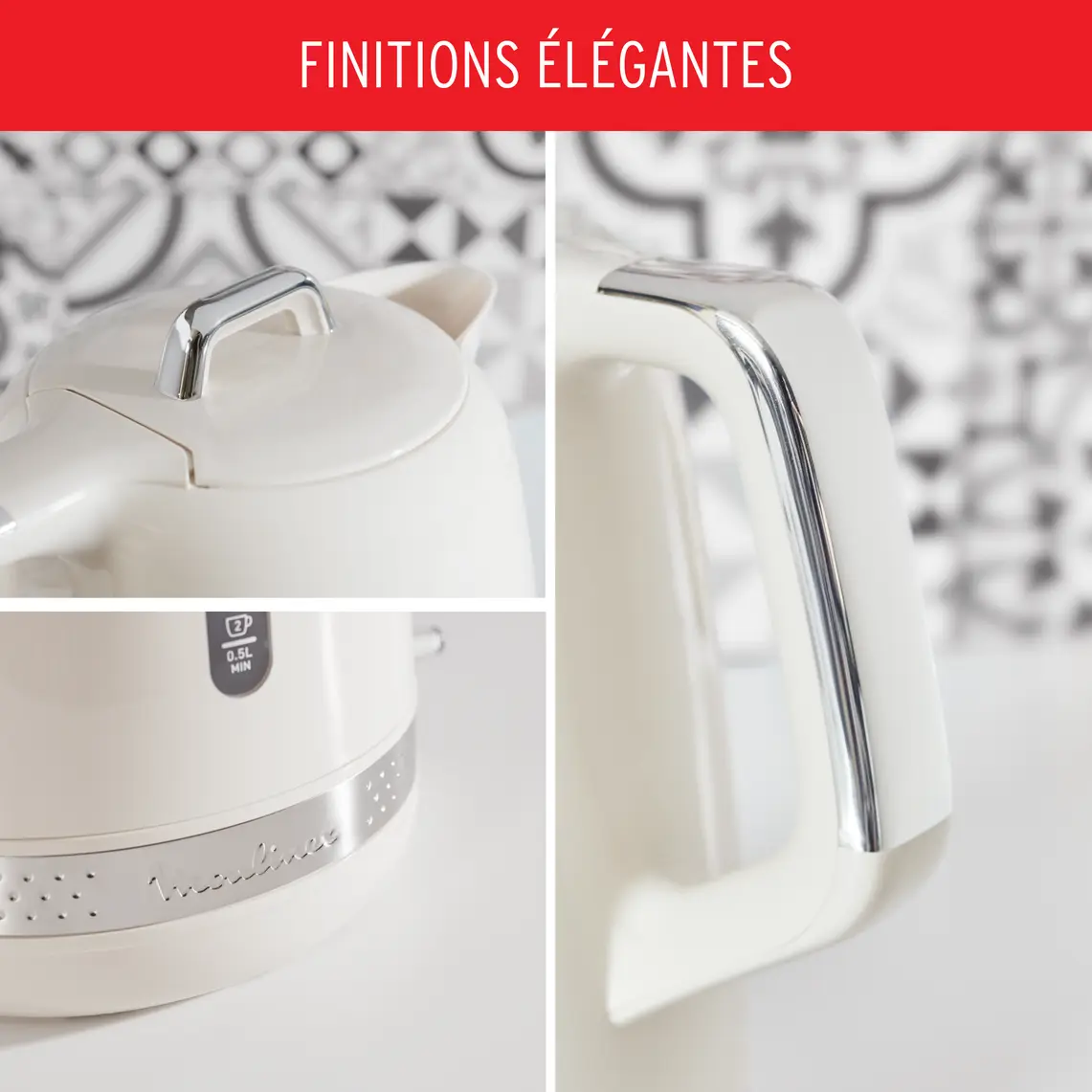 Moulinex Bouilloire electrique Soleil 1.7L 2400W 7