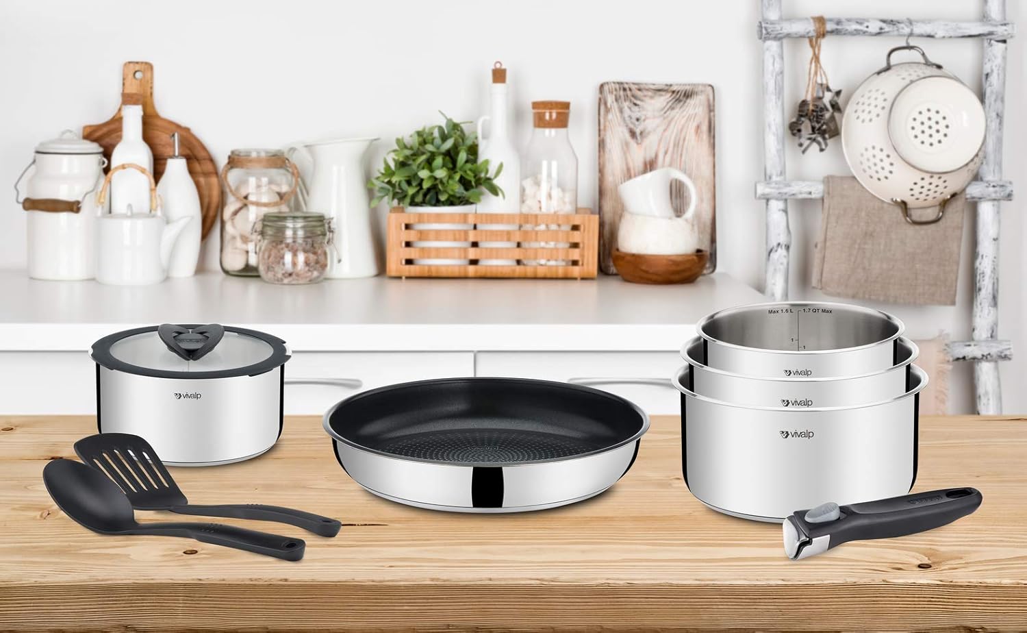 Seb Compact Inox L953SK04 - 20-Piece Induction Cookware Set 7