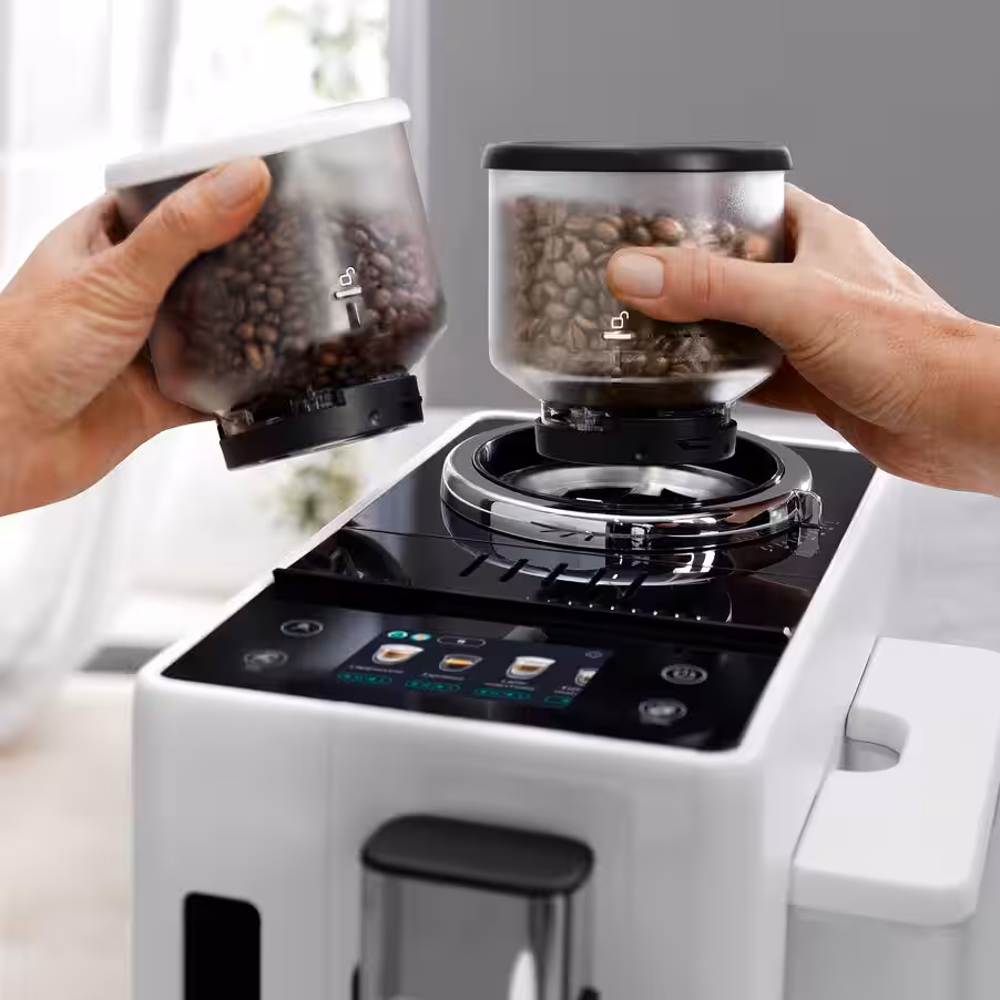 Delonghi Rivelia Arctic White Bean-to-Cup Coffee Machine by DeLonghi - View 2