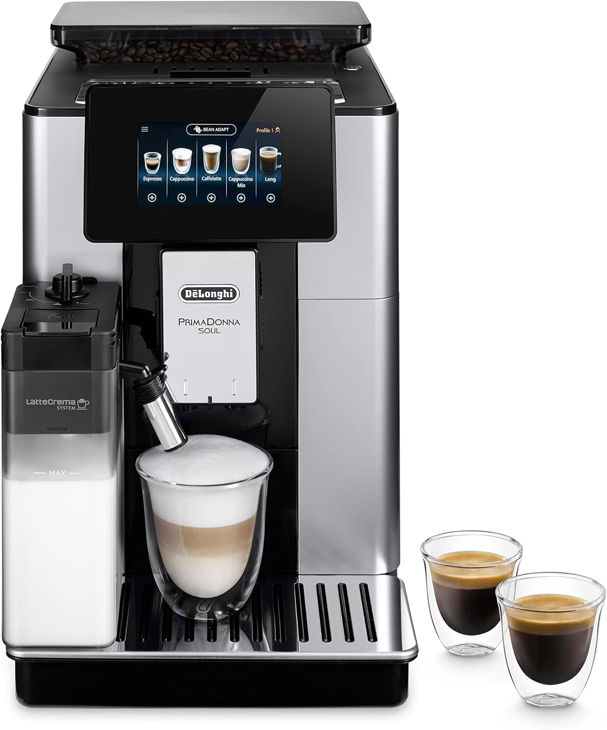 Delonghi PrimaDonna Soul Bean-to-Cup Coffee Machine ECAM 612.55.SB by DeLonghi