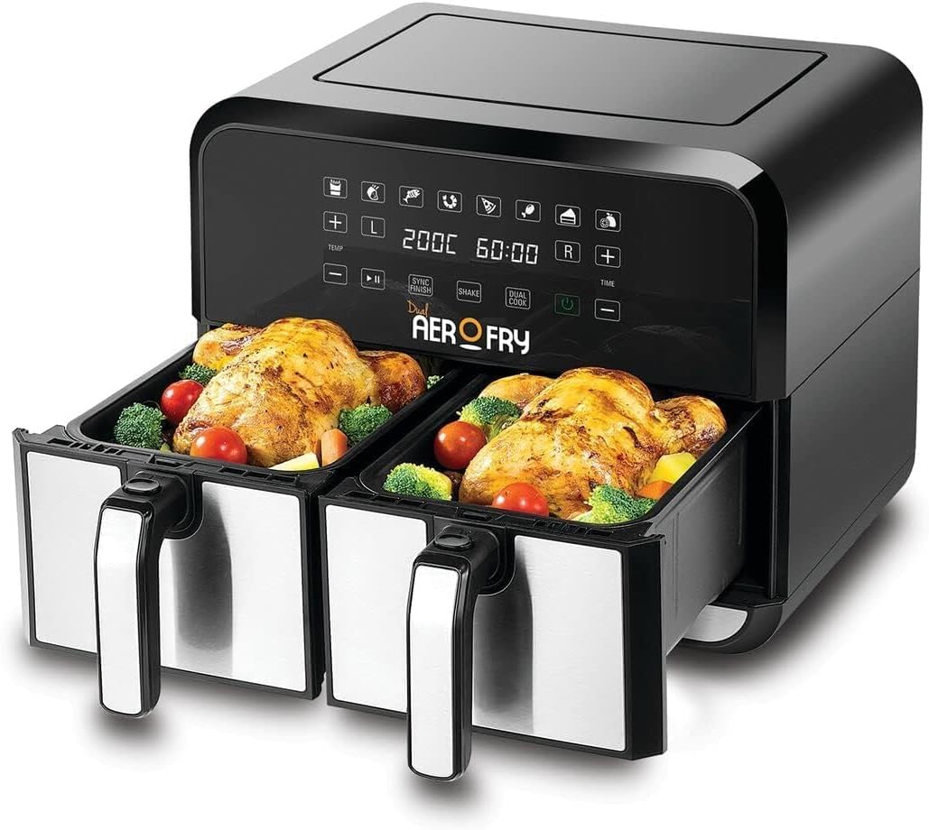 Black & Decker Digital Dual Zone Air Fryer 1700W 4L+4L DZAF1700-B5 4