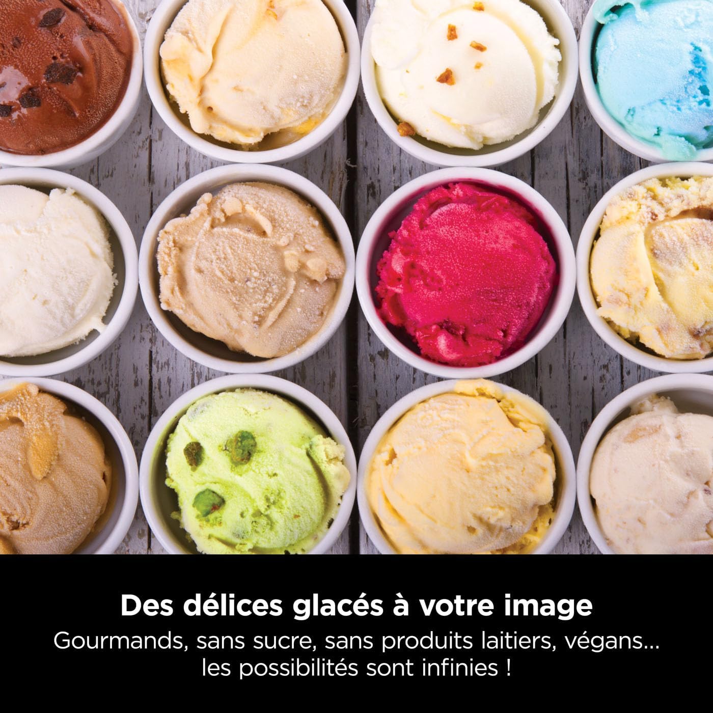 Sorbetière Ninja CREAMi – 800W – 1,4L – 7 Programmes – Noir/Cuivre 6