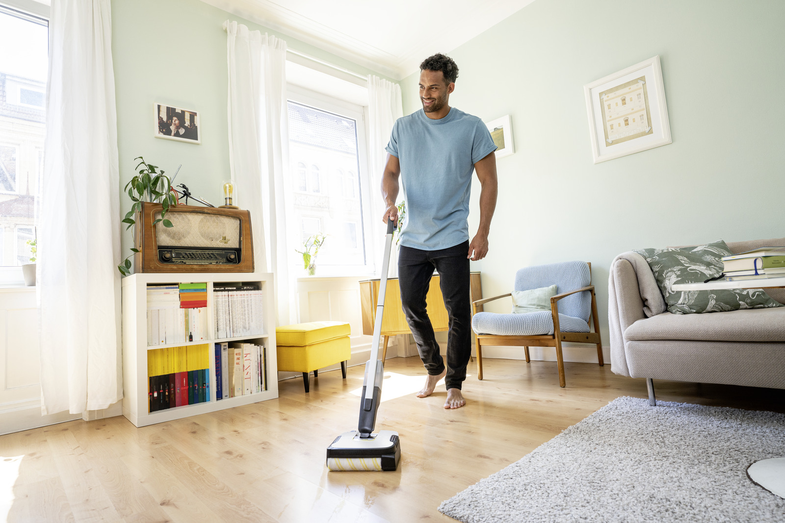 منظف الأرضيات اللاسلكي كارتشر FC 2-4 - مجموعة بطارية 3