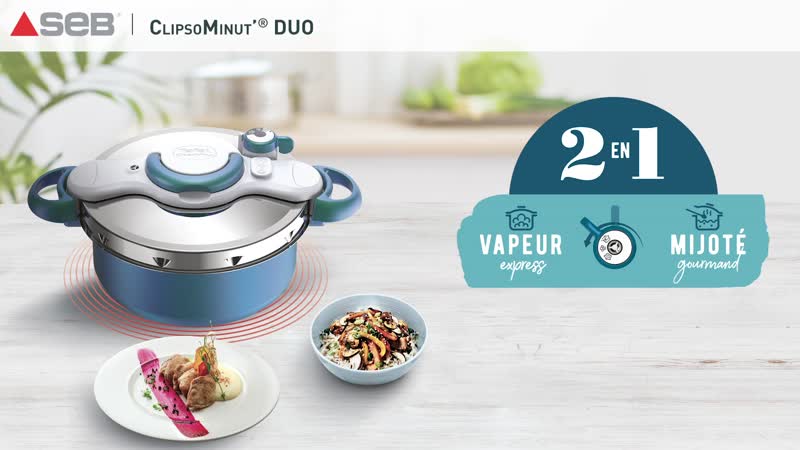 CLIPSOMINUT'® DUO 5L Cocotte-minute® - Bleu Boréal 7