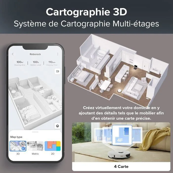 Roborock S7 Max Ultra Blanc - Robot Vacuum and Mop 6