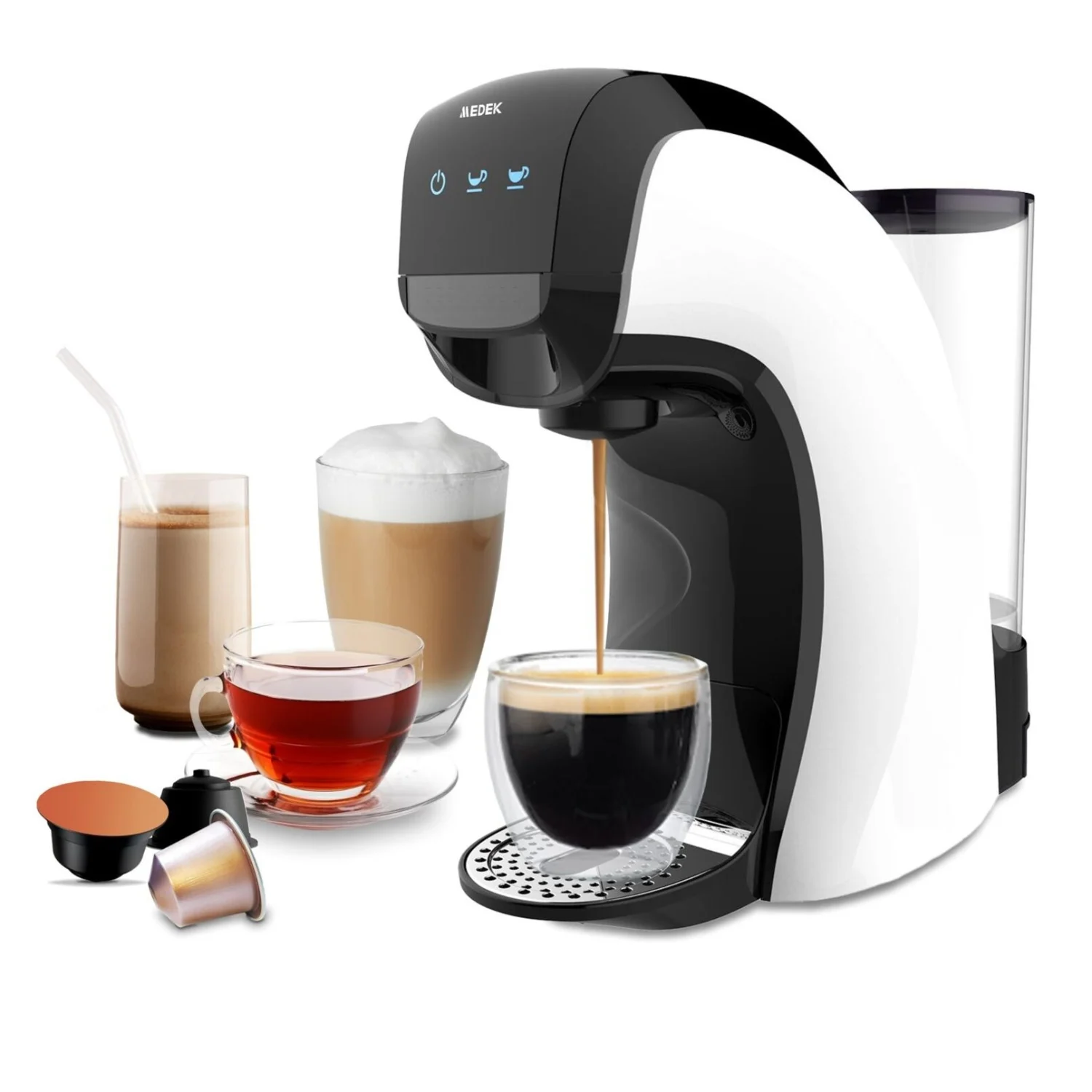 Multi-Pod Espresso Machine MEDS835B MEDEK by Medek - View 2