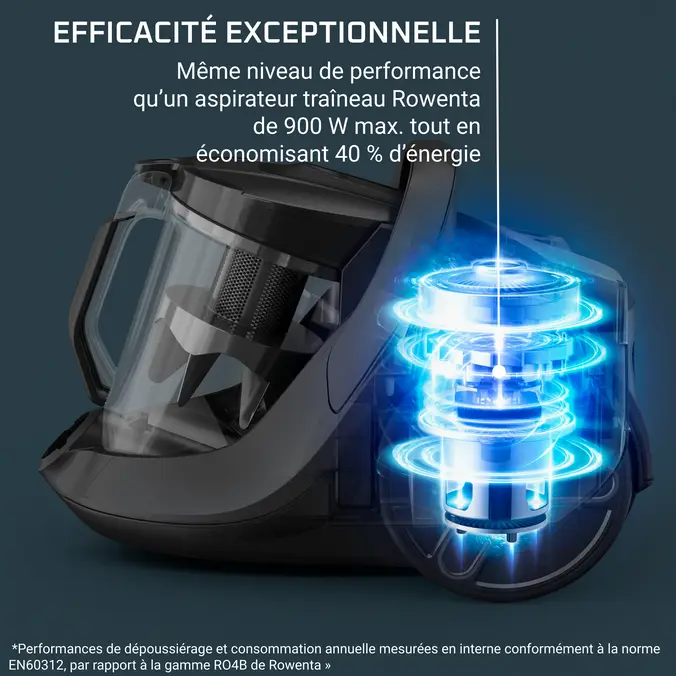 Aspirateur sans sac Rowenta Green Force Cyclonic Effitech+ ,RO7C89EA 3