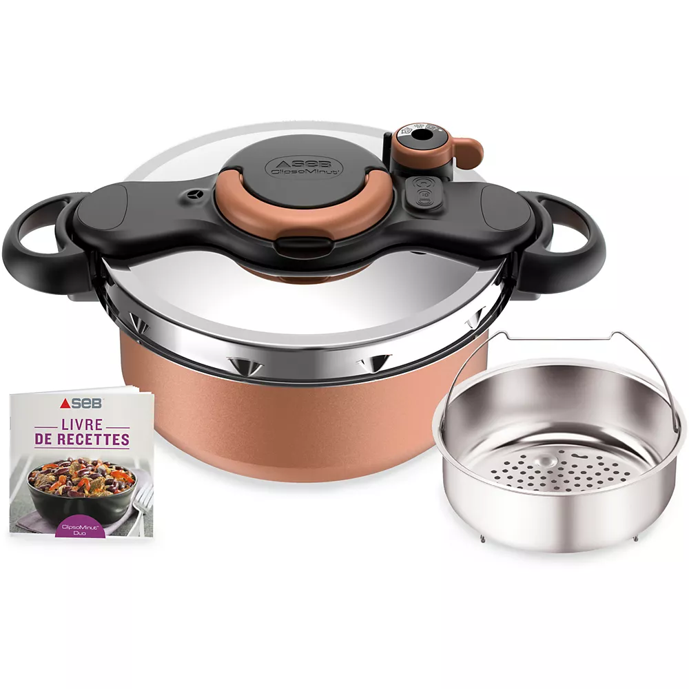 SEB ClipsoMinut' Duo Copper 5L Pressure Cooker by Seb