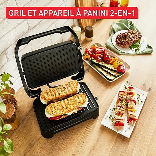 Tefal Inicio Panini & Grill Maker 2000W Black (GC271810) by Tefal - View 2