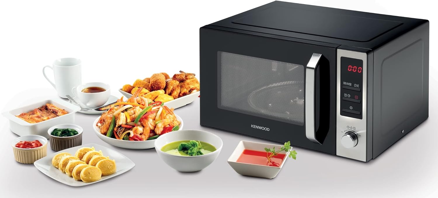 Kenwood 25L Microwave Oven with Grill, 800W MWM25.000BK Black/Silver 4