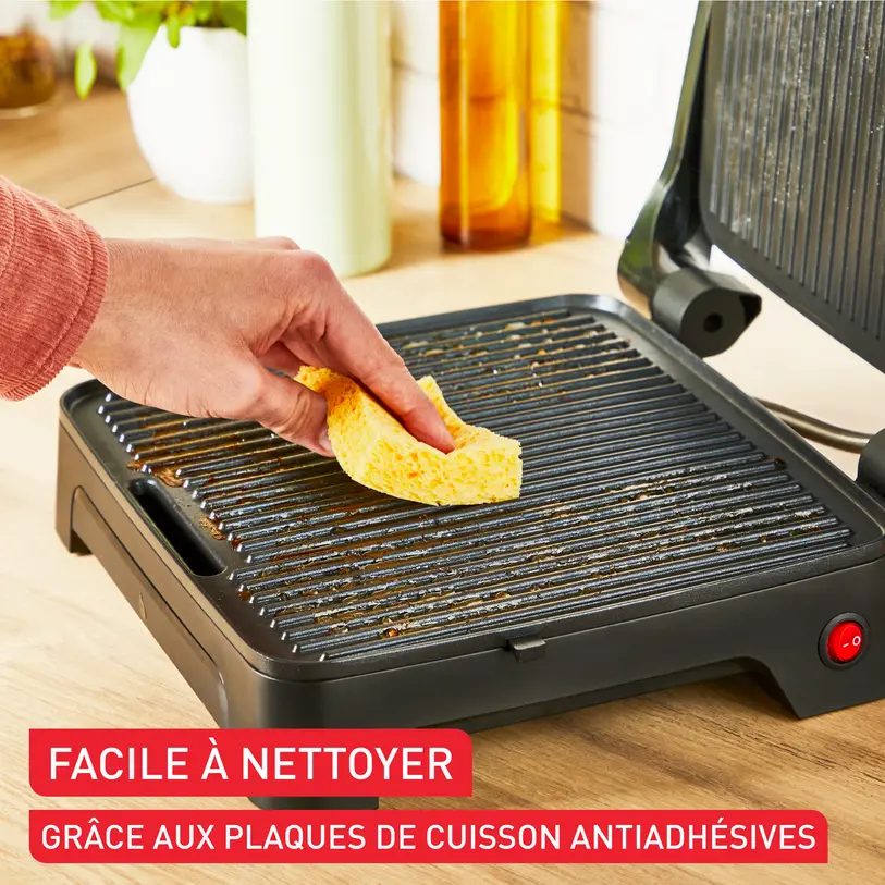Tefal Appareil à Panini et Gril Inicio Adjust 2000W avec Thermostat Réglable 6