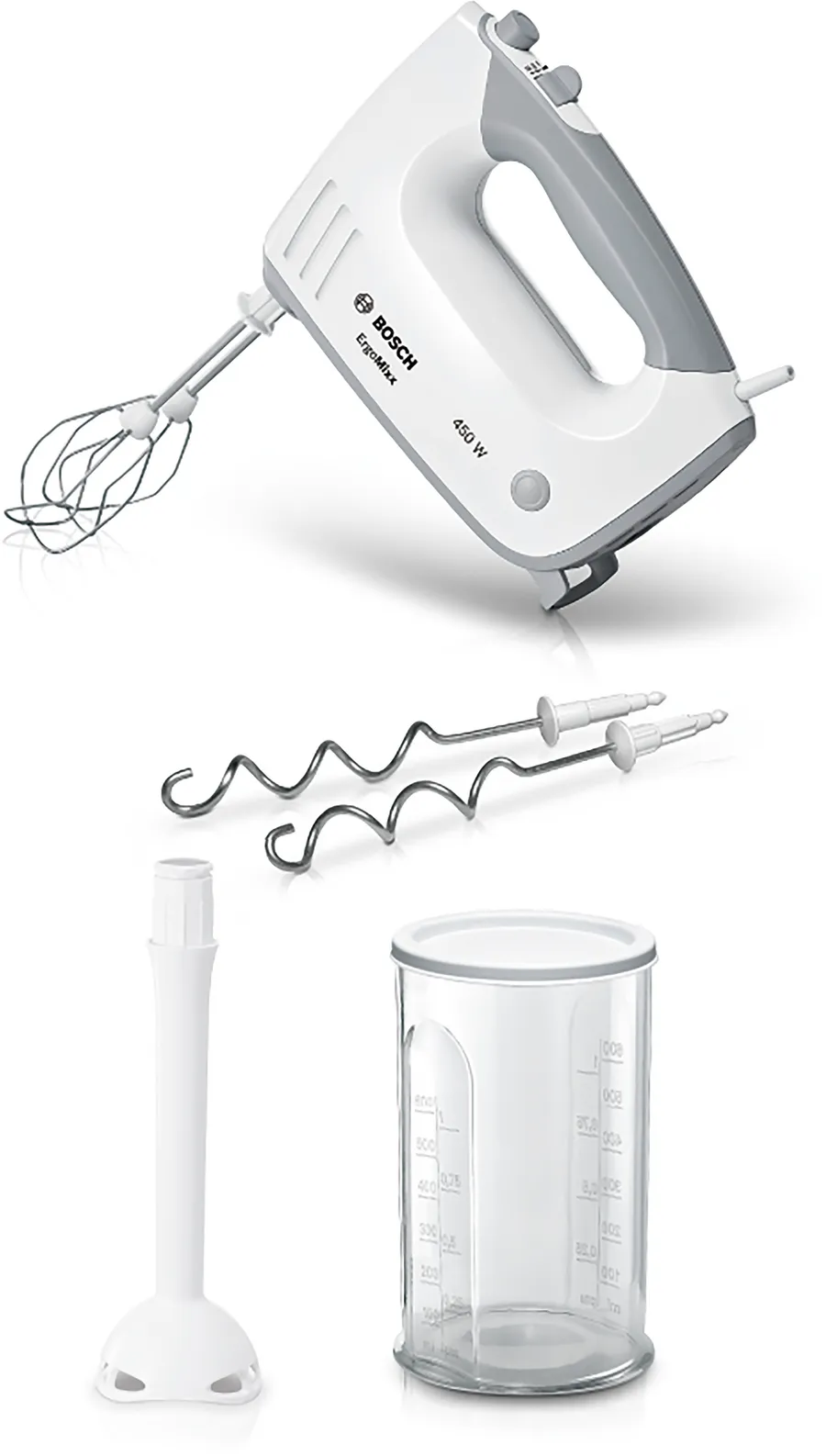 خلاط يدوي ومضرب كهربائي ErgoMixx بقوة 450 واط أبيض 8